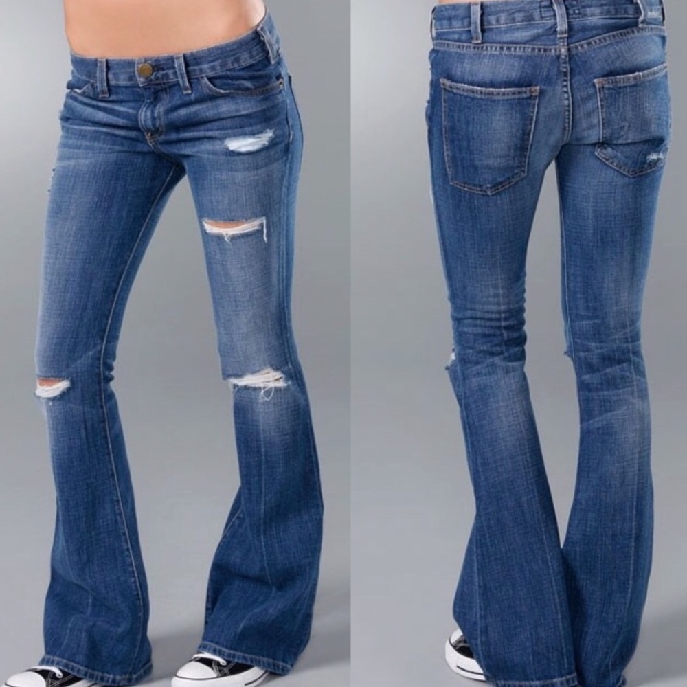 Current Elliott Bootcut Distressed Jeans